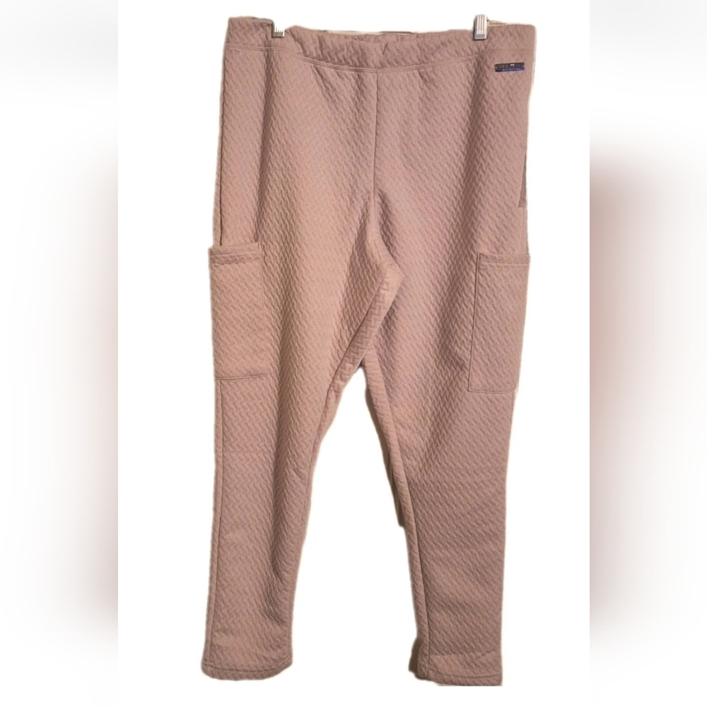Nine West Active Blush Pink Quilted Jogger Pajama Pants NWT Womens Size XL